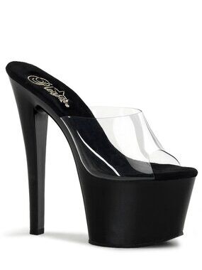Pleaser Sky-301 Black Platform Heels